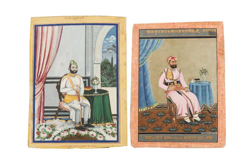 Lot 88 - FOUR SEATED PORTRAITS OF INDIAN RULERS AND NOBLEMEN