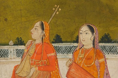 Lot 118 - A COURTLY LADY ENTERTAINED BY FEMALE MUSICIANS