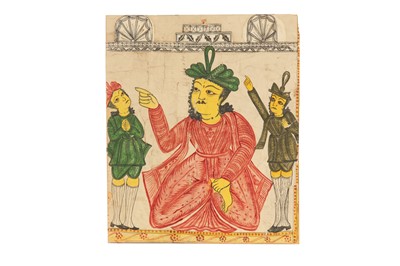 Lot 121 - SIX KALIGHAT ILLUSTRATIONS TO A LOCAL FABLE