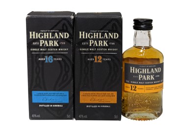 Lot 657 - 3 Miniatures of Highland Park Whisky