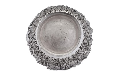 Lot 213 - A mid-20th century Burmese silver bowl, Rangoon circa 1950