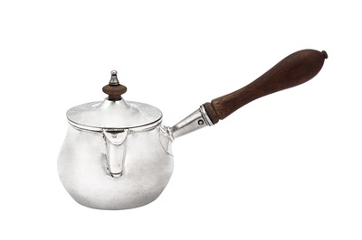 Lot 169 - A mid-19th century Indian colonial silver milk pan, Calcutta circa 1850 by Hamilton and Co