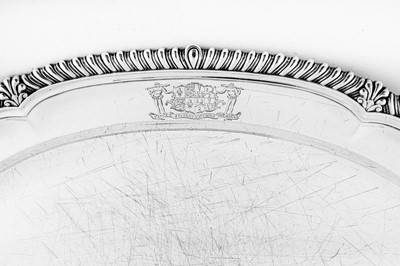 Lot 527 - Berkeley Portman service – A pair of George III sterling silver meat dishes, London 1818 by Paul Storr (1771-1844, first reg. 12th Jan 1793)