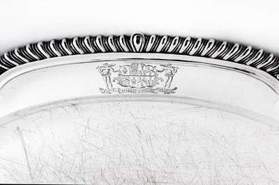 Lot 527 - Berkeley Portman service – A pair of George III sterling silver meat dishes, London 1818 by Paul Storr (1771-1844, first reg. 12th Jan 1793)