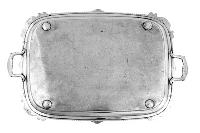 Lot 172 - A rare early 19th century Indian colonial silver twin handled tray, Madras circa 1825 by Peter Cachart (d. 1831)