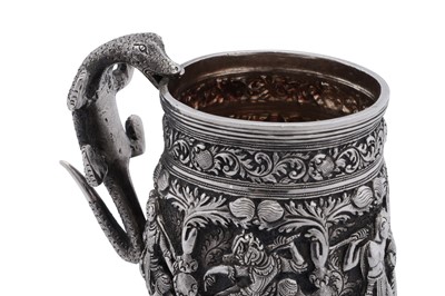 Lot 209 - A late 19th / early 20th century Burmese unmarked silver mug, upper Burma circa 1900