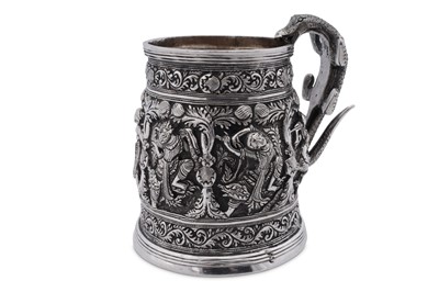 Lot 209 - A late 19th / early 20th century Burmese unmarked silver mug, upper Burma circa 1900