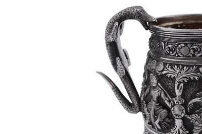 Lot 209 - A late 19th / early 20th century Burmese unmarked silver mug, upper Burma circa 1900