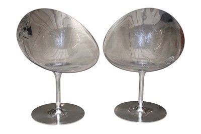 Lot 511 - A PAIR OF KARTELL EROS SWIVEL CHAIRS BY PHILIPPE STARCK