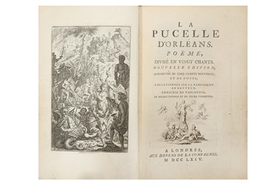 Lot 1508 - Voltaire (Francois-Marie Arouet) La Pucelle d’Orleans. Poeme, Divise en vingt chants, 1764