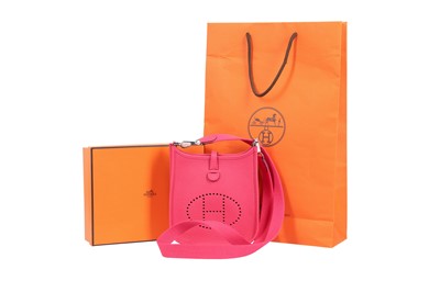 Lot 46 - Hermes Rose Extreme Clemence Evelyn III TPM