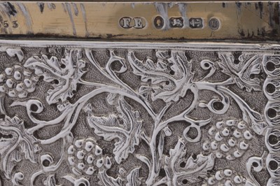 Lot 13 - A Victorian sterling silver card case, Birmingham 1869 by Fredrick Elkington