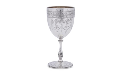 Lot 457 - A Victorian sterling silver goblet, London 1873 by Richards & Brown (Edward Charles Brown)