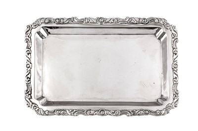 Lot 229 - A mid-19th century Chinese Export silver tray, Canton circa 1850, mark of Khecheong