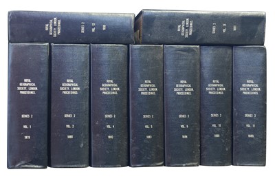 Lot 1579 - Geography.- Proceedings of the Royal Geographical Society, 1879-91