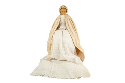 Lot 139 - DOLLS: LUCY PECK POURED WAX SHOULDER HEAD DOLL, CIRCA 1890