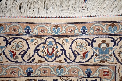 Lot 78 - A VERY FINE PART SILK NAIN RUG, CENTRAL PERSIA