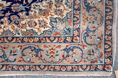 Lot 27 - PAIR OF VERY FINE PART SILK ISFAHAN RUGS, CENTRAL PERSIA