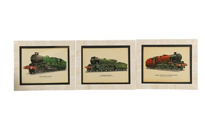 Lot 146 - A COLLECTION OF TWELVE PRINTS OF  LOCOMOTIVES AND TENDERS, 20TH CENTURY
