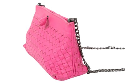 Lot 47 - Bottega Veneta Fuchsia Pink Intrecciato Crossbody Bag