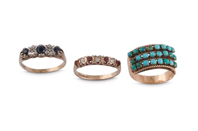 Lot 637 - A SMALL COLLECTION OF RINGS