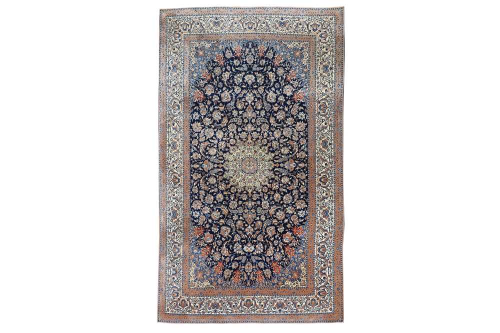 Lot 90 - AN EXTREMELY FINE  PART SILK NAIN CARPET, CENTRAL PERSIA