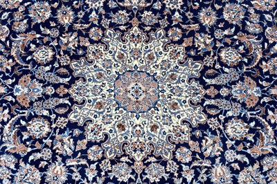Lot 113 - AN EXTREMELY FINE  PART SILK NAIN CARPET, CENTRAL PERSIA