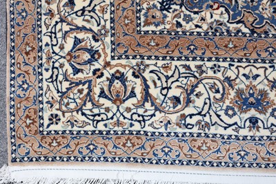 Lot 90 - AN EXTREMELY FINE  PART SILK NAIN CARPET, CENTRAL PERSIA