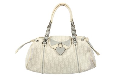Lot 384 - Christian Dior White Diorissimo Romantic Trotter Bag