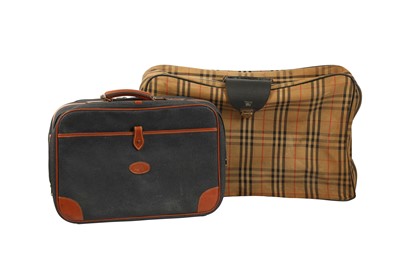Lot 673 - Two Vintage Suitcases Burberry Nova check and Mulberry