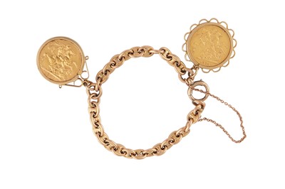 Lot 101 - A gold fancy-link bracelet