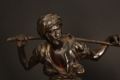 Lot 130 - A PAIR OF LATE 19TH CENTURY FRENCH BRONZE ORIENTALIST FIGURES BY PINEDO AND DEBUT