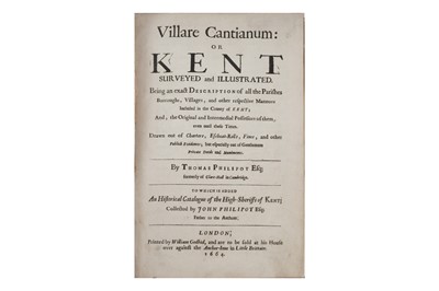 Lot 724 - Philipot (Thomas) Villare Cantianum or Kent, 1664