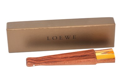 Lot 283 - Loewe Orange Signature Wood Fan