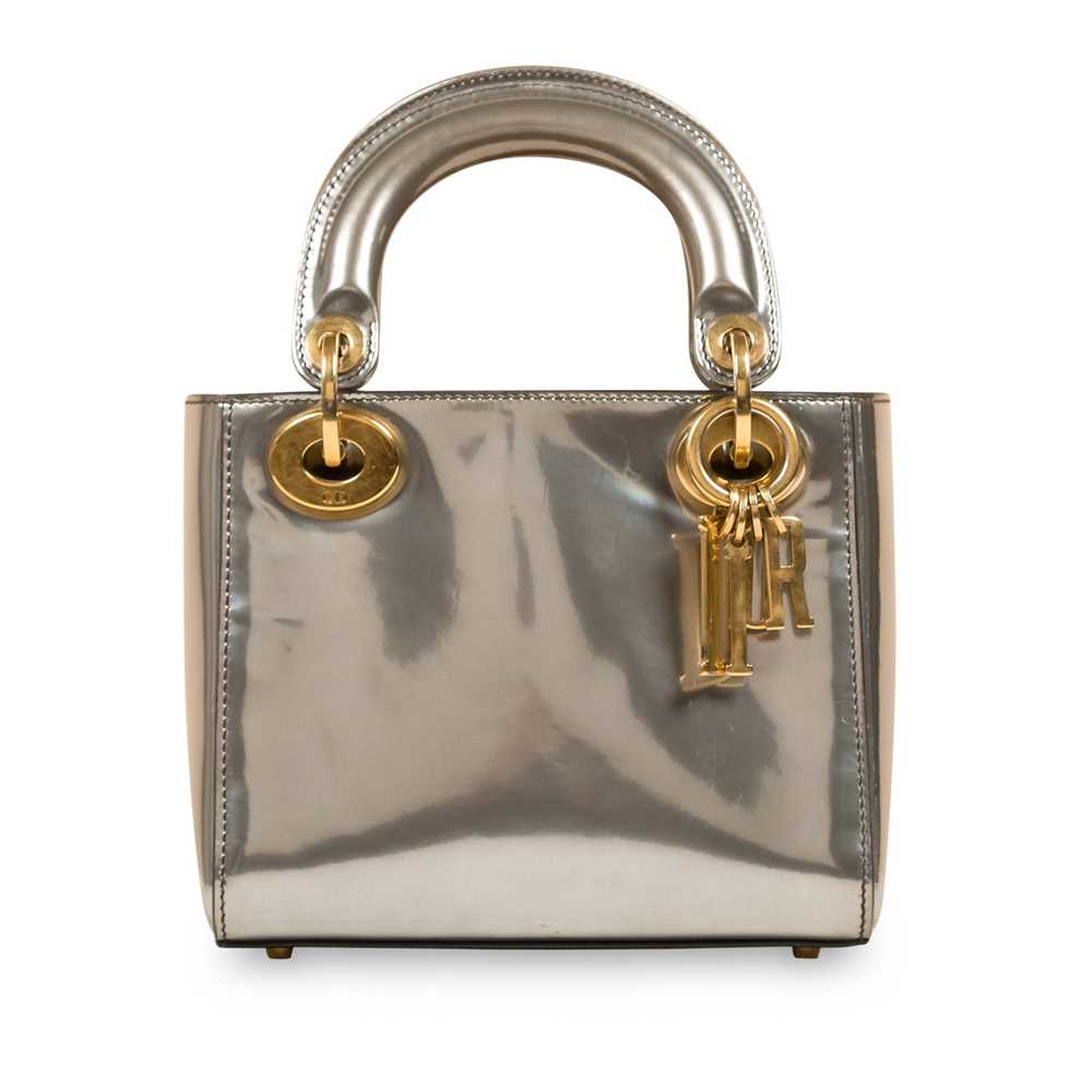 Christian Dior Mini Lady Dior Metallic Silver GHW  DESIGNER TAKEAWAY BY  QUEEN OF LUXURY BOUTIQUE INC