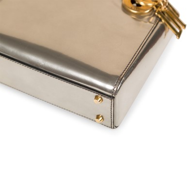 Lot 469 - Christian Dior Glazed Silver Mini Lady Dior Bag