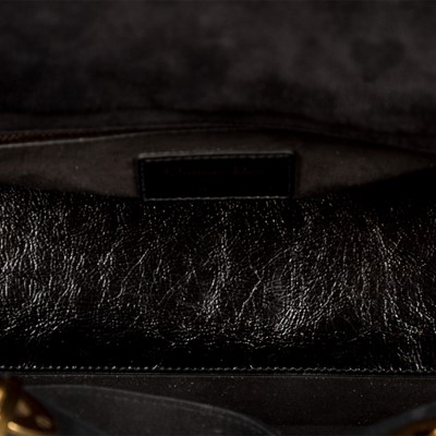 Lot 343 - Christian Dior Black Medium Lady Dior Bag