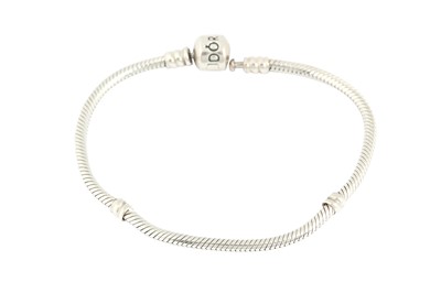 Lot 464 - Pandora Silver Moments Snake Chain Bracelets