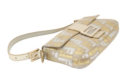 Lot 285 - Fendi Gold  Zucca Baguette Bag