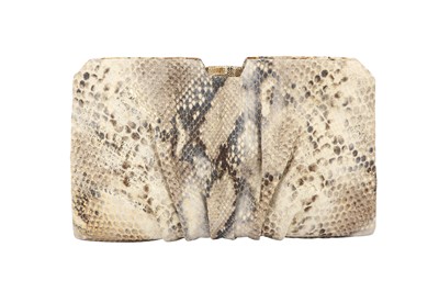 Lot 302 - Rodo Gold Python Pleated Clutch