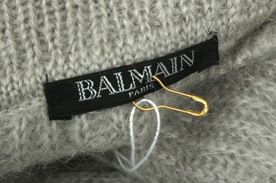 Lot 229 - Balmain Beige Mohair Knit Turtleneck Jumper - Size 34
