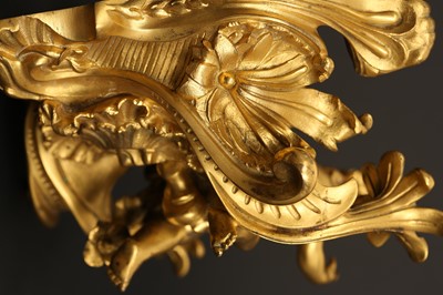 Lot 96 - FERDINAND BARBEDIENNE: A FINE LATE 19TH CENTURY GILT BRONZE BRACKET