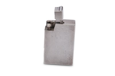 Lot 38 - A George VI sterling silver lighter, Birmingham 1950 by Bach & Cooper