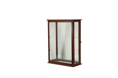 Lot 217 - DISPLAY CABINET: A MAHOGANY AND GLASS  SHOP DISPLAY CABINET