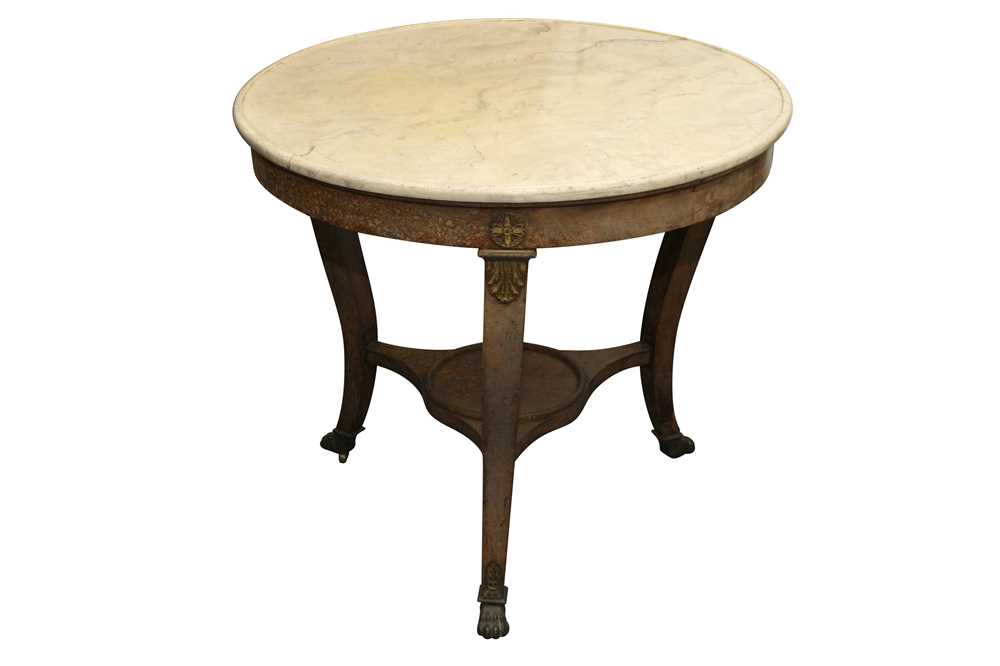 Lot 31 - A FRENCH EMPIRE STYLE GUERIDON TABLE, 19TH CENTURY