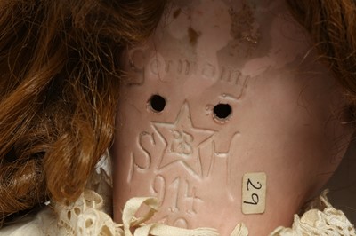 Lot 173 - DOLLS: A SIMON AND HALBIG BISQUE HEAD DOLL, EARLY 20TH CENTURY