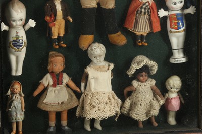Lot 182 - DOLLS: A COLLECTION OF VARIOUS MINIATURE DOLLS AND TOYS, 20th CENTURY