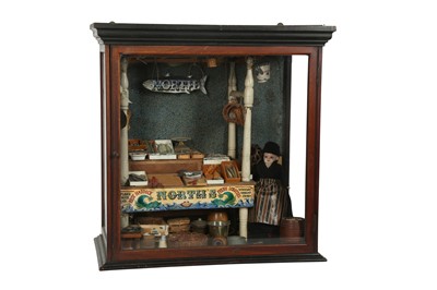 Lot 258 - DIORAMA: A DIORAMA OF A FISH SHOP MARKET STALL ENTITLED NORTH'S FRESH LOBSTERS, 20TH CENTURY