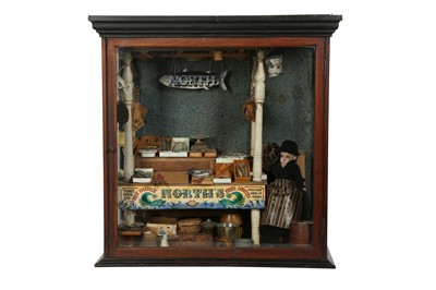 Lot 258 - DIORAMA: A DIORAMA OF A FISH SHOP MARKET STALL ENTITLED NORTH'S FRESH LOBSTERS, 20TH CENTURY