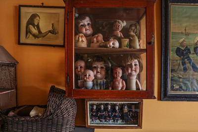 Lot 186 - DOLLS: AN ARMAND MARSEILLE 390 BISQUE DOLL HEAD, EARLY 20TH CENTURY